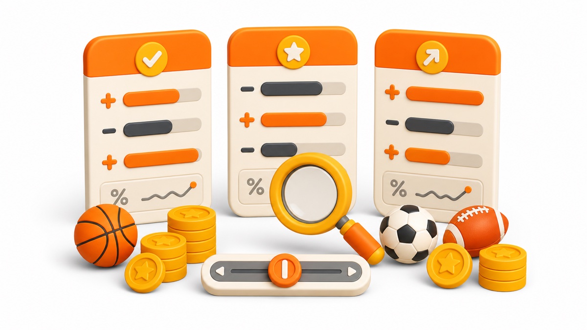 3D Juice-style sportsbook odds comparison illustration