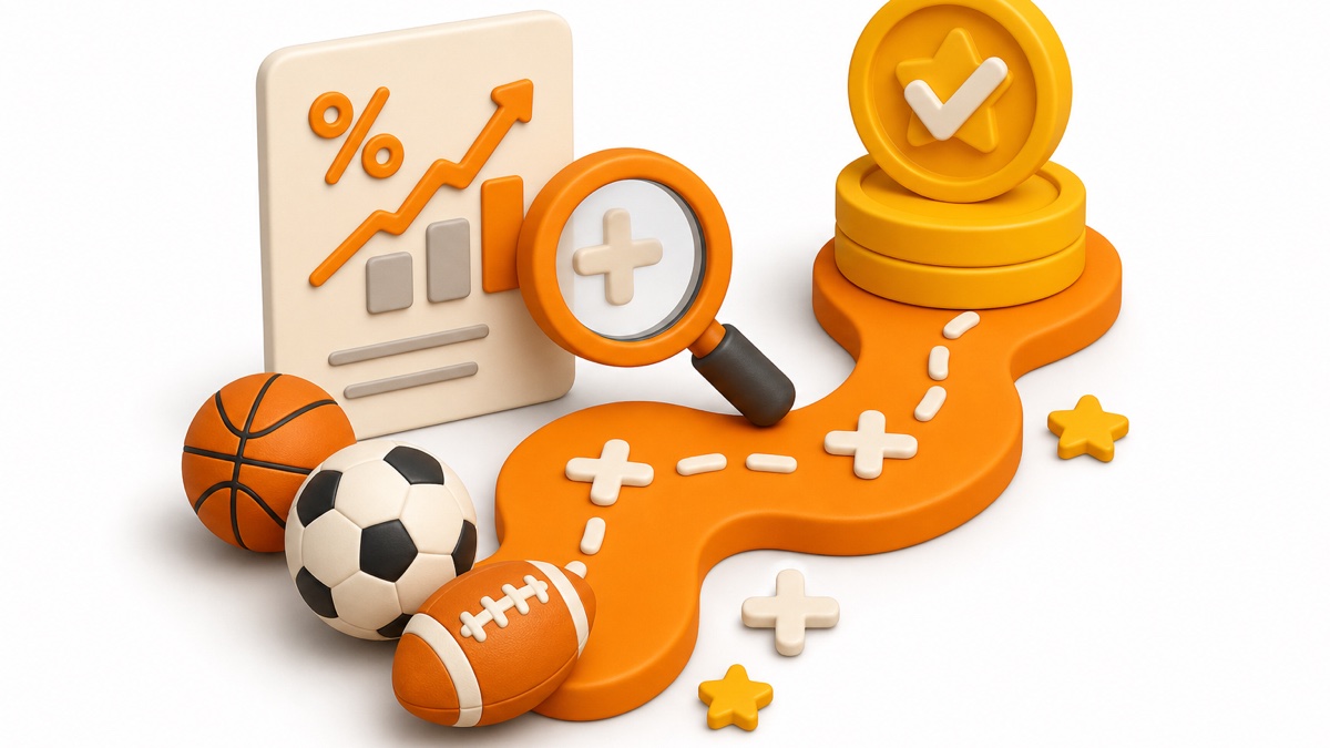 3D Juice-style positive expected value betting research illustration